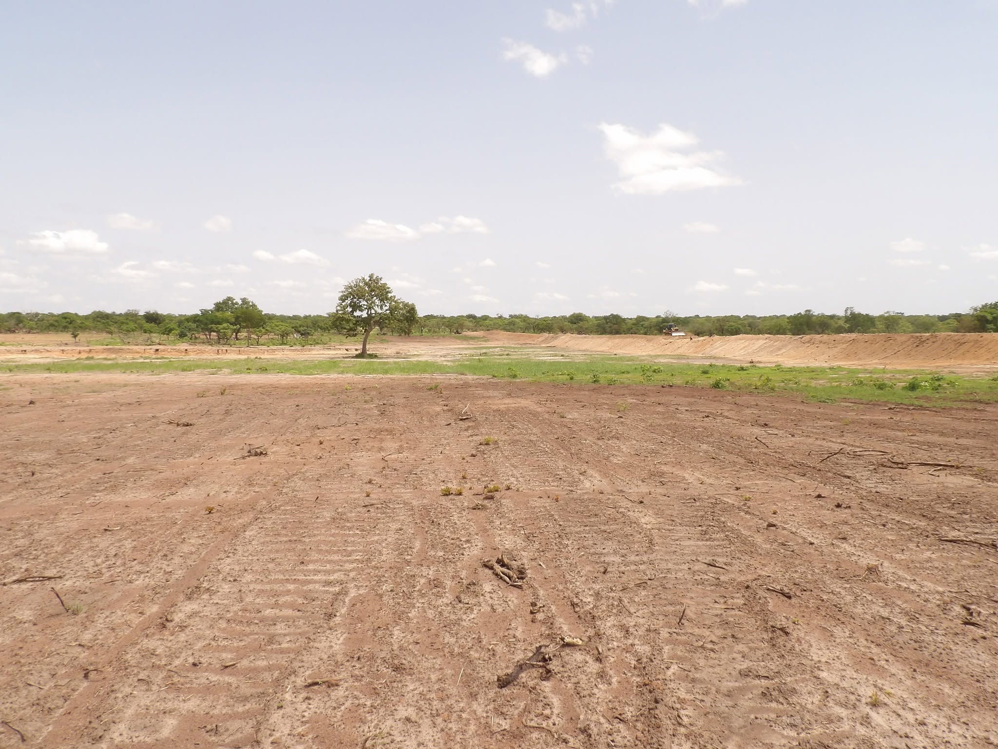 Fish pond excavation underway