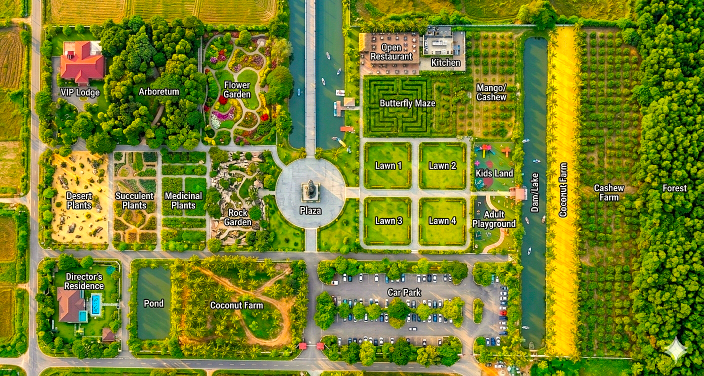 Woodland Botanical Gardens Conceptual Site Layout